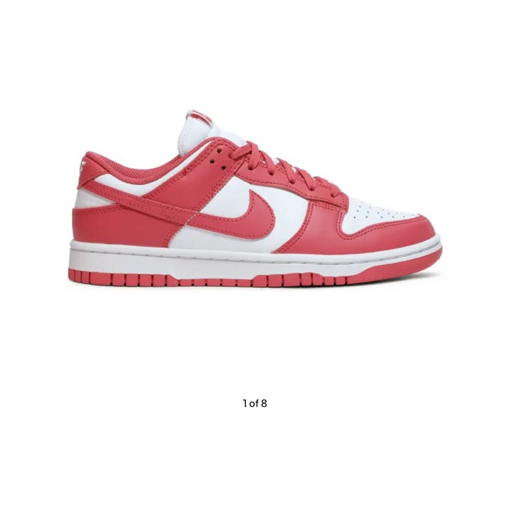 Nike Crimson and White Low-Top Sneakers Nike dunks size 8 MAKE ME AN OFFER